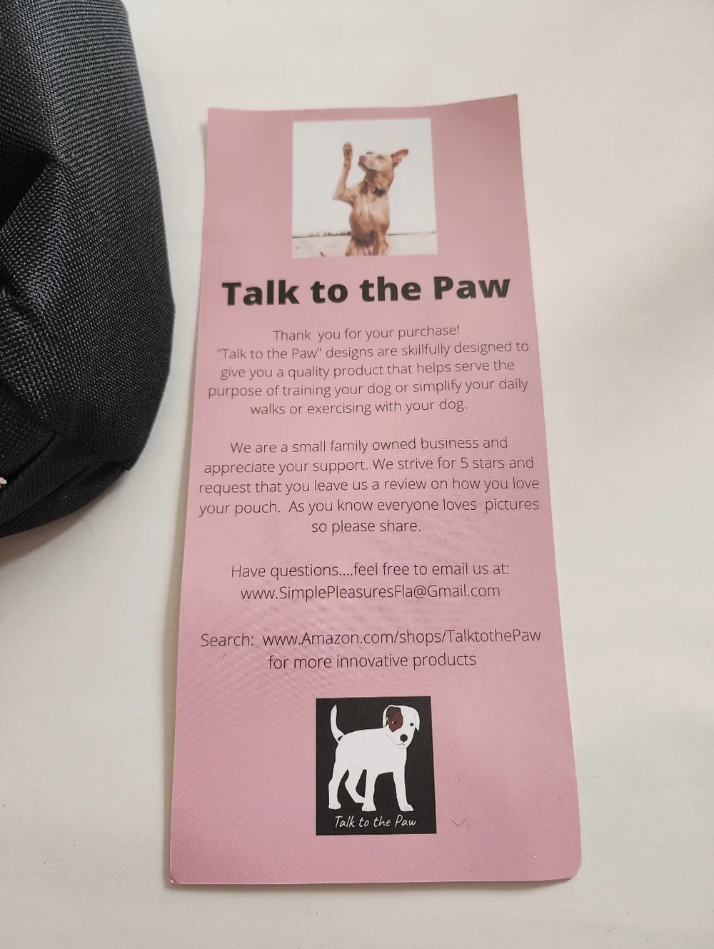 Talk To The Paw Hands-Free Dog Treat Pouch Training, Walking, Jogging Bag